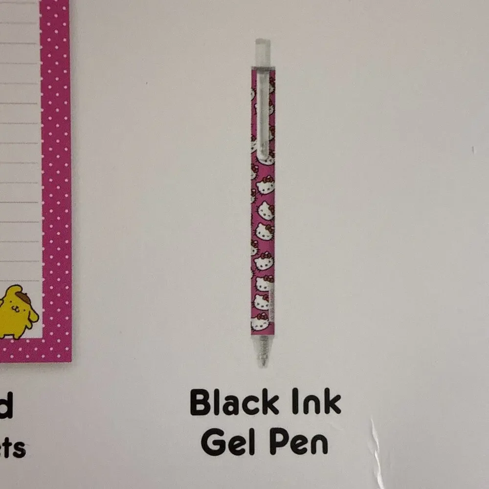 Sanrio Hello Kitty & Friends Journal List Pad Gel Pen Gift Set Pink Lined 2025